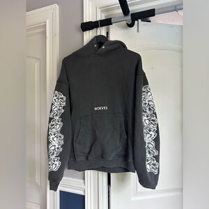 Darc sport grey and white heaven has to wait hoodie size small